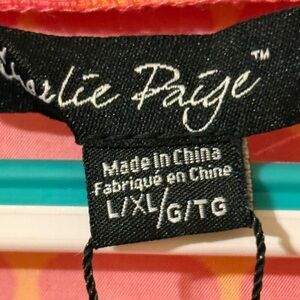 Charlie Paige Pink and Orange Patterned Dress